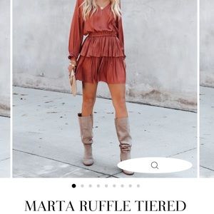 Marta ruffled tier dress vici
